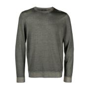 Grøn Uld Crew-neck Sweater