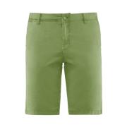 Str?kbomuld Gabardine Slim Fit Bermuda Shorts