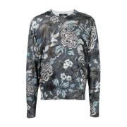 Blomsterprint Cashmere-Silke Sweatshirt