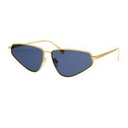 Glamourøse Cat-Eye Solbriller med Blå Organiske Linser