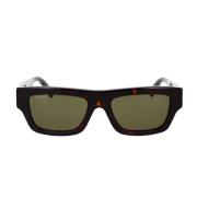 Rektangulære solbriller med dristig acetatramme og elegante GG-logoarm...