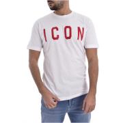 Ikonisk Bomuld T-shirt - Dsquared2