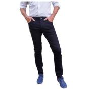 Slim Fit Jeans i Bomuldsblanding med Bæltestropper