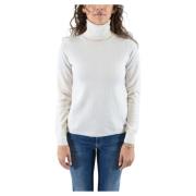 Cashmere Turtleneck Sweater i Hvid