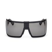 Sorte solbriller med wraparound-design