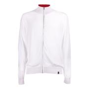 Zip Sweater - Hvid - 100% Bomuld - Regular Fit