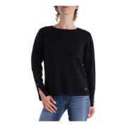 ALMA Rundhalset Sweater med Sideslidser