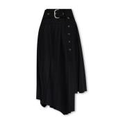 Plisseret nederdel med bælte