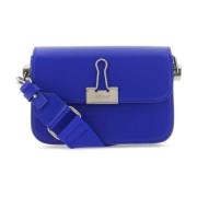 Elektrisk blå læder Binder håndtaske
