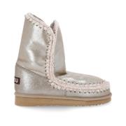 Beige Shearling Vinterstøvler