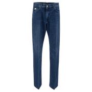 Straight-Fit Jeans i Medium Blå