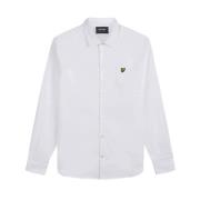 Hvid Bomuldsskjorte til Mænd