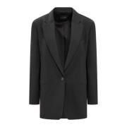 Oversize Blazer med V-hals