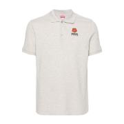 Grå Polo T-shirts med Broderet Logo
