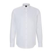 Regular Fit Bomuldsskjorte i Hvid