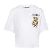 Teddy Bear Print Bomuld T-Shirt