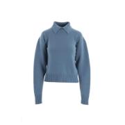 Oceanblå Cashmere Sweater