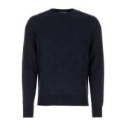 Mørkeblå silke sweater