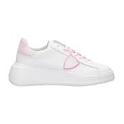 Hvide+Fuchsia Sneakers med Lamineret Pink Energ