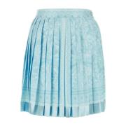 Silkekort nederdel med print