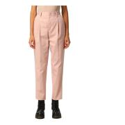 Stilfulde lyserøde højtaljede bukser