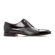 Stilfulde sorte læder Oxford sko