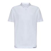 Hvid Suede Jersey Polo Shirt