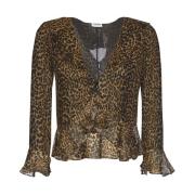 Ruflet Leopard Bluse