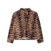 Leopard Velvet Bluse