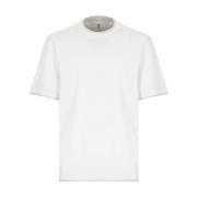 Hvid Bomuld T-shirt til Mænd