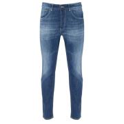 Stone Washed Denim Carrot Fit Jeans