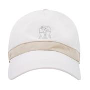 Hvid Hat med Broderet Logo