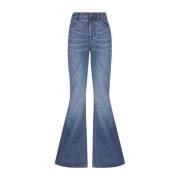 Blå Flared Jeans til Kvinder