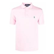 Pink Bomuld Blandet Logo Polo Shirt