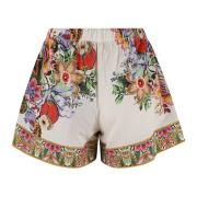 Multifarvede Shorts med Hvidt Print
