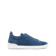 Suede Sneakers med Triple Stitch