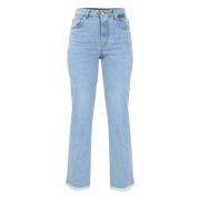 Straight jeans med palietter på lommerne