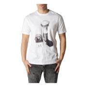 Langærmet T-shirt med print og lynlås