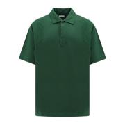 Grøn Polo Shirt, Klassisk Krave, Kort Ærme