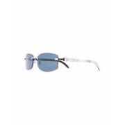 Sølv Solbriller med Original Etui