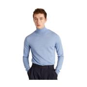 Lysblå Merinould Turtleneck Sweater
