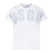 Hvid Bomuld Kortærmet T-Shirt