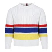 Multifarvet Bomuldssweater med Striber