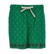 Grøn Paisley Shorts