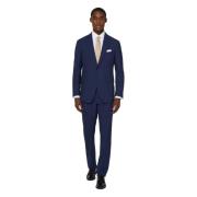 Prince of Wales Check Suit i ren Super 130 uld
