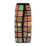 Multifarvet hæklet nederdel