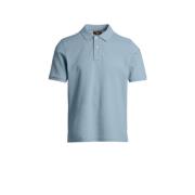 Blå Polo Shirt med Ikonisk Mærke