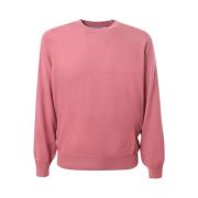 Bomuld Crew-neck Sweater med Ruffle