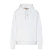 Hvid Bomuld Logo Print Sweater