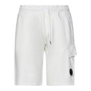 Lette Fleece Bermuda Shorts i Hvid